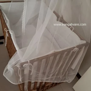 تخت و گهواره چوبی مدل ویکتوریا