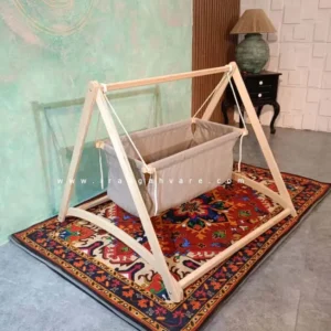 گهواره ننو کودک چوبی مدل سنتی