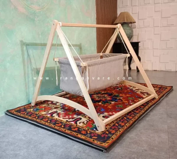 گهواره ننو کودک چوبی مدل سنتی