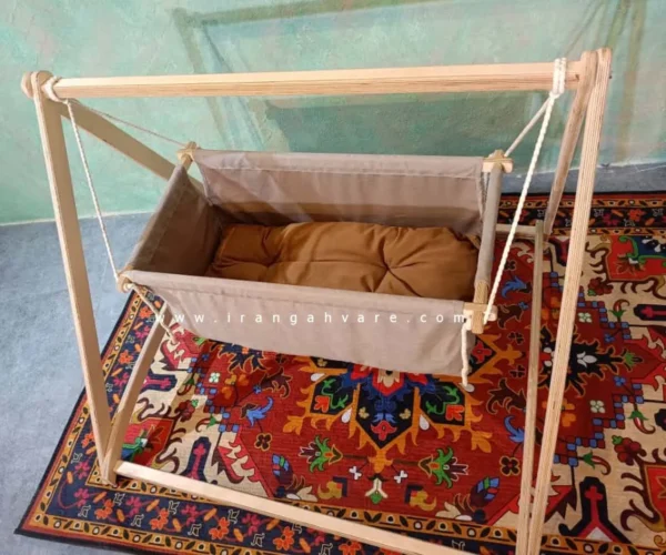 گهواره ننو کودک چوبی مدل سنتی