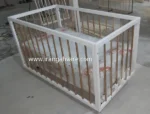 تخت گهواره ای کنار مادر چوبی سایز بزرگ مدل آماندا